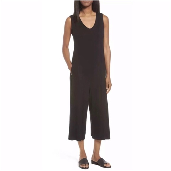 Eileen Fisher Pants - Eileen Fisher | Black crop jumpsuit Sz. Large